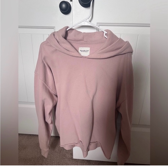 Abercrombie & Fitch Tops - Abercrombie & Fitch Light Pink cropped hood sweatshirt